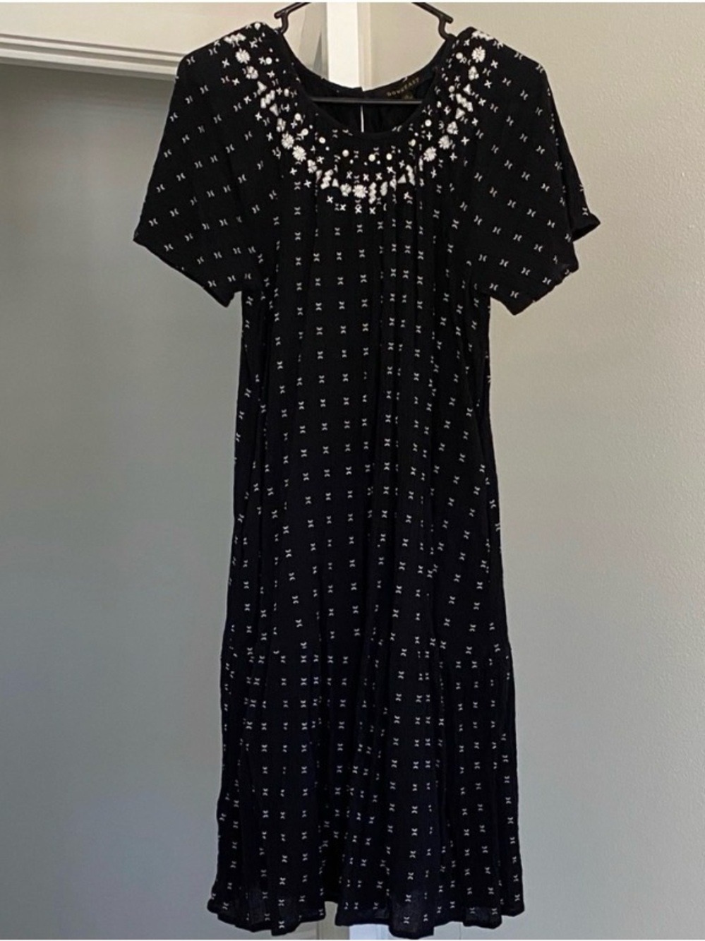 Downeast Isra Flared Cotton Midi Dress Size XS